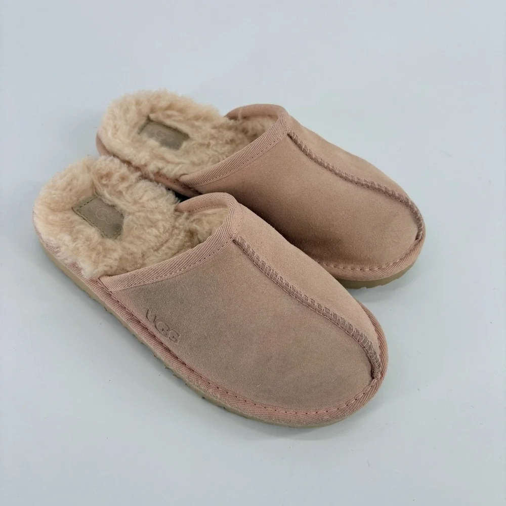 UGG‎ Keegan Big Kid's Size 2 US Pink Suede Shearling Slippers 1126382K